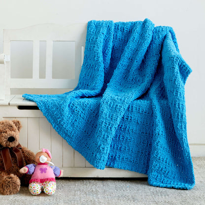 Bernat Knit Waffle Stitch Throw Pattern | holiday, gift, textured