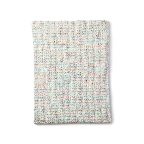 Bernat Waffle Stitch Twist Knit Throw Pattern | holiday, gift, shades