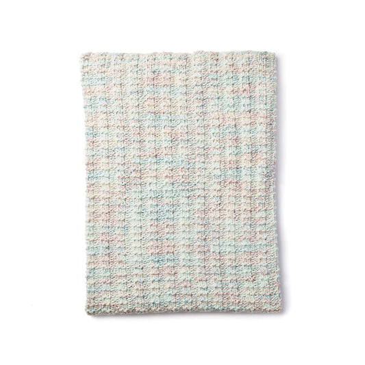 Bernat Waffle Stitch Twist Knit Throw Pattern | holiday, gift, shades