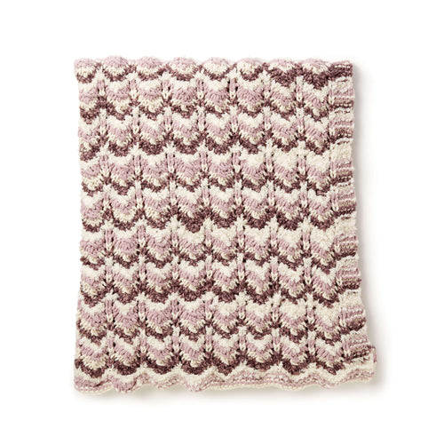 Bernat Warm Ripple Knit Blanket Pattern | garter stitch, gift, colors