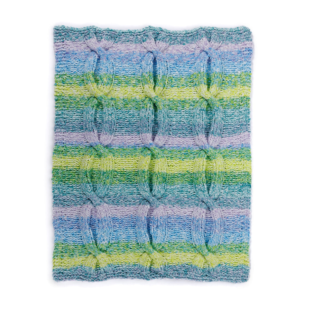 Bernat Cable Cloud Knit Blanket Pattern | increases, decreases, bulky