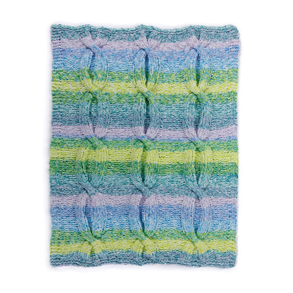 Bernat Cable Cloud Knit Blanket Pattern | increases, decreases, bulky