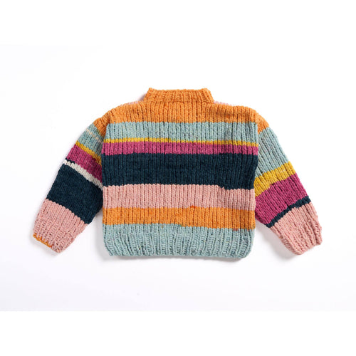 Bernat Cozy Knit Drop Shoulder Pullover Pattern | ribbing, colors