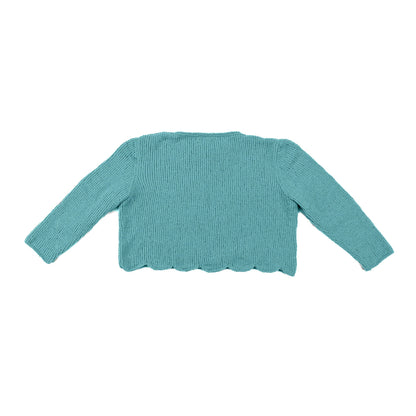 Bernat Scallop Edge Knit Sweater Pattern | stocking stitch, seaming, gift