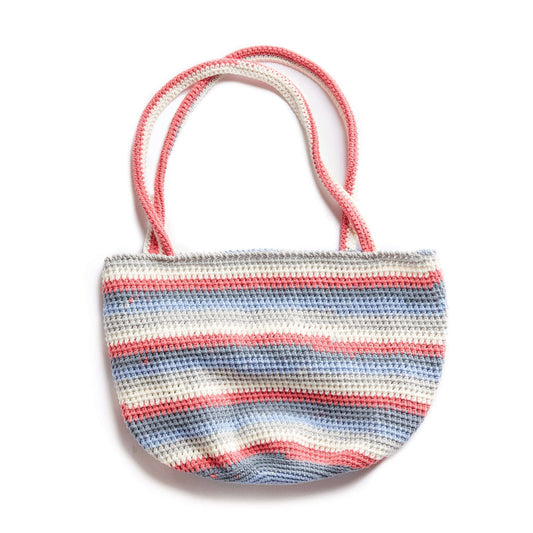 Caron Crochet Market Tote Pattern | Cotton Cakes, self-striping, colorful