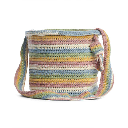 Caron Cakes Crochet Bucket Bag Pattern | colorwork, rows, stripes