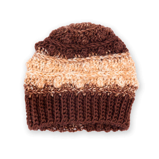 Caron Crochet Cozy Bobbles Hat Pattern | ribbing, decreases, rounds