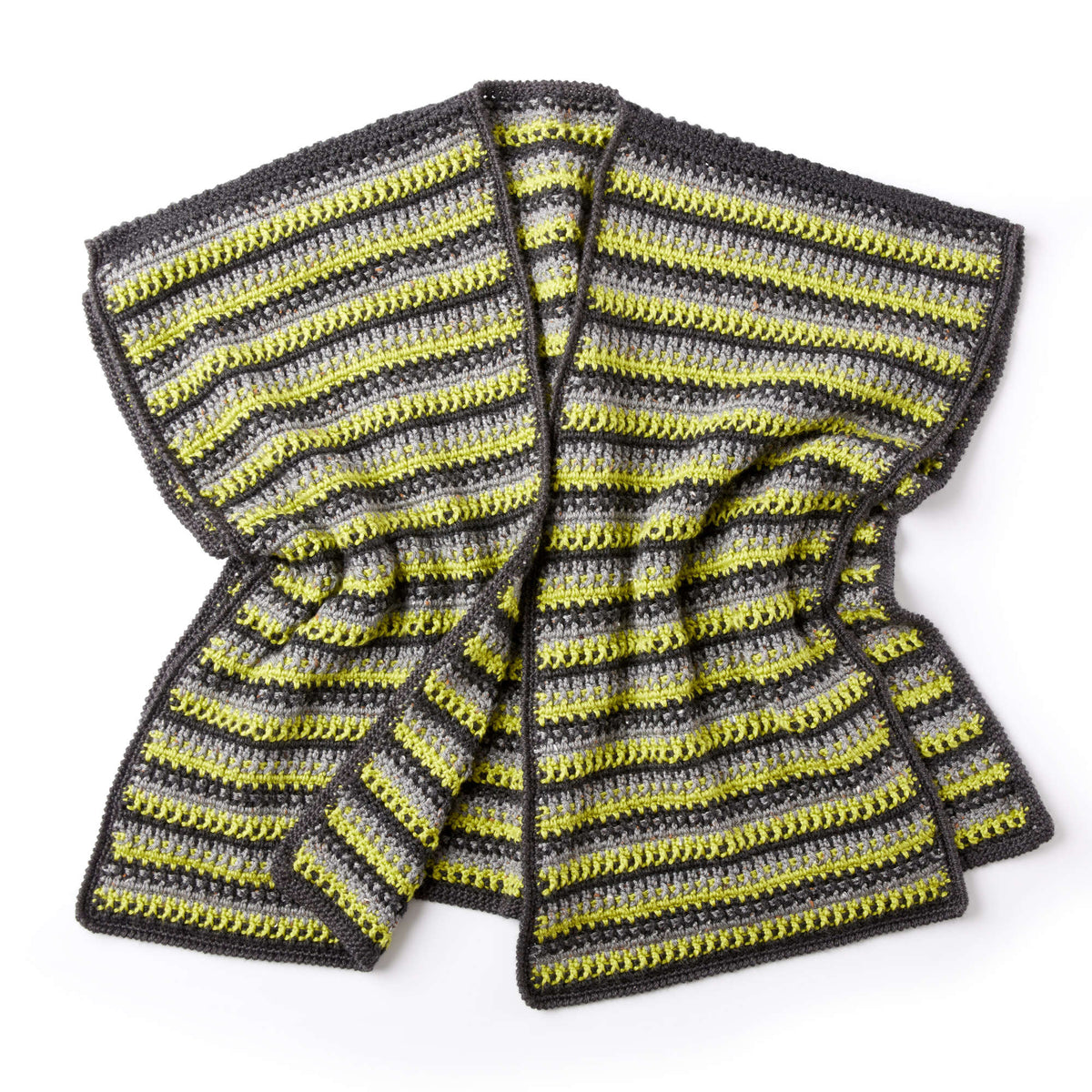 Caron Textured Stripes Crochet Ruana Pattern | Simply Soft yarns, gift