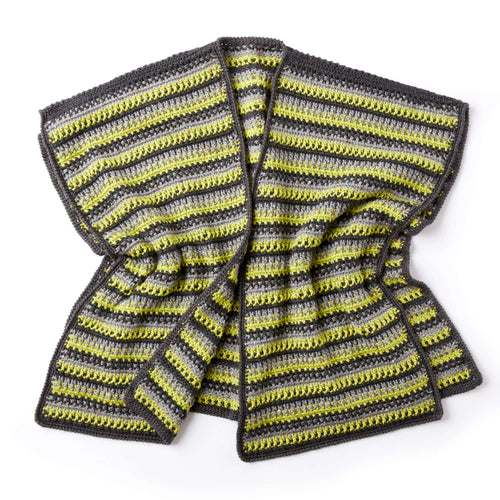 Caron Textured Stripes Crochet Ruana Pattern | Simply Soft yarns, gift