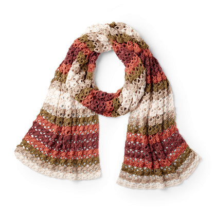 Caron x Pantone Striping Shells Crochet Shawl Pattern | Bamboo, gift