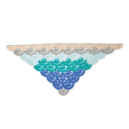 Caron x Pantone Lace Fans Crochet Shawl Pattern | Bamboo, textured, shades