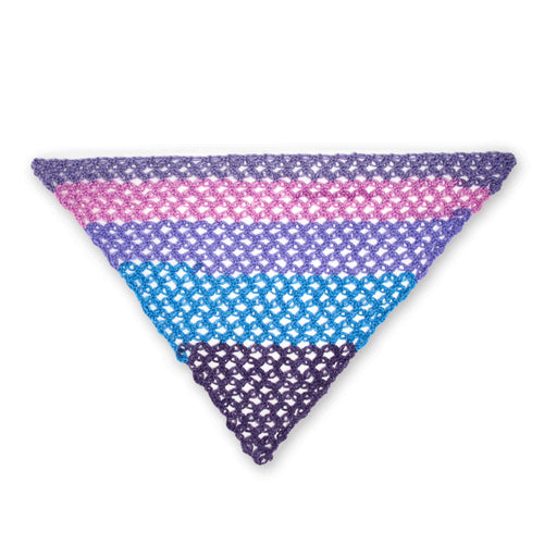 Caron Cozy Crochet Shawl Pattern | Anniversary Cakes, self-striping, colors
