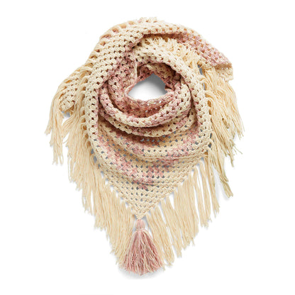 Caron Granny Fade Crochet Shawl Pattern | gift, fringe, Adult