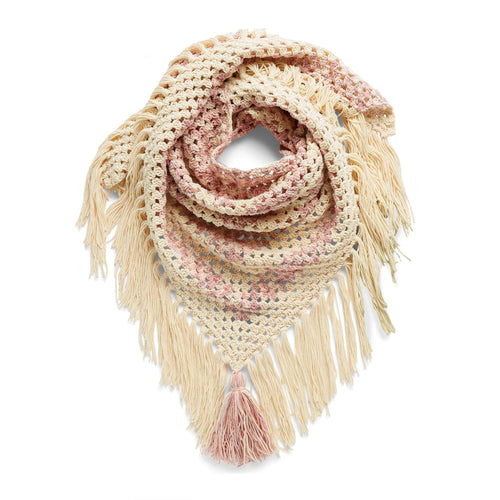 Caron Granny Fade Crochet Shawl Pattern | gift, fringe, Adult
