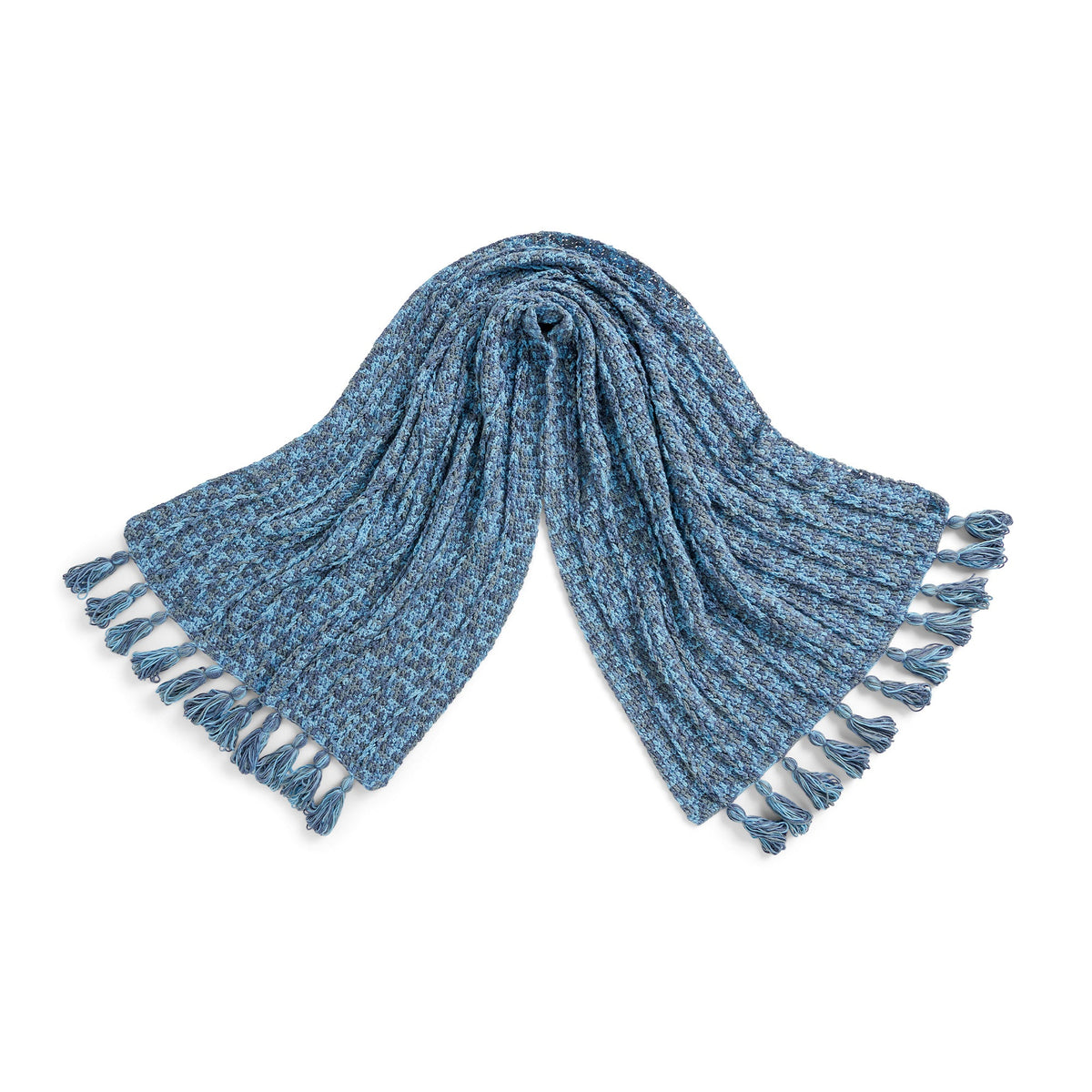 Caron Chain Ridge Crochet Shawl Pattern | texture, textured, Easy