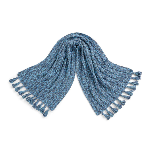 Caron Chain Ridge Crochet Shawl Pattern | texture, textured, Easy