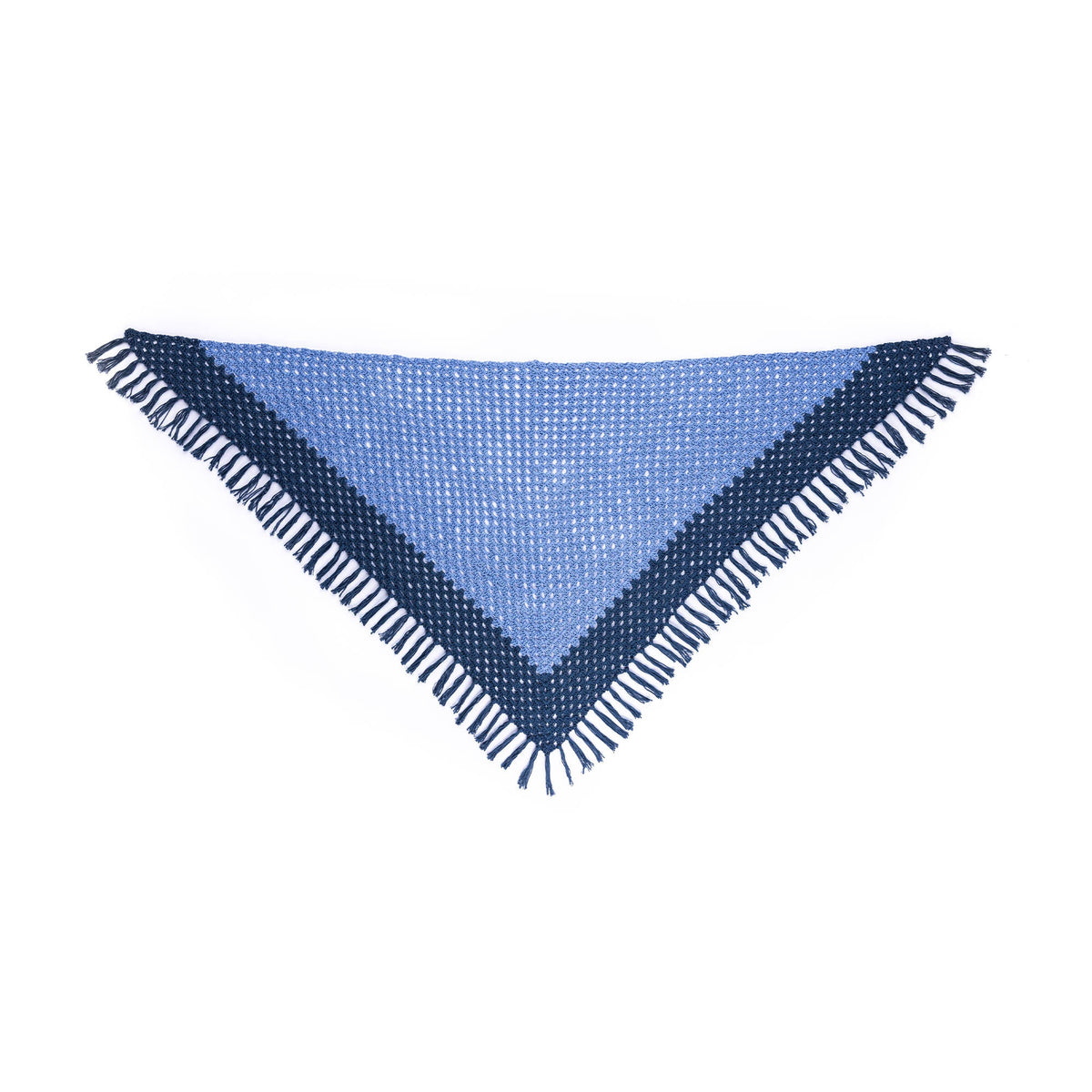 Caron Going Granny Crochet Shawl Pattern | colors, shades, fringe