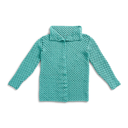 Caron Granny Cluster Crochet Cardigan Pattern | increases, assembly