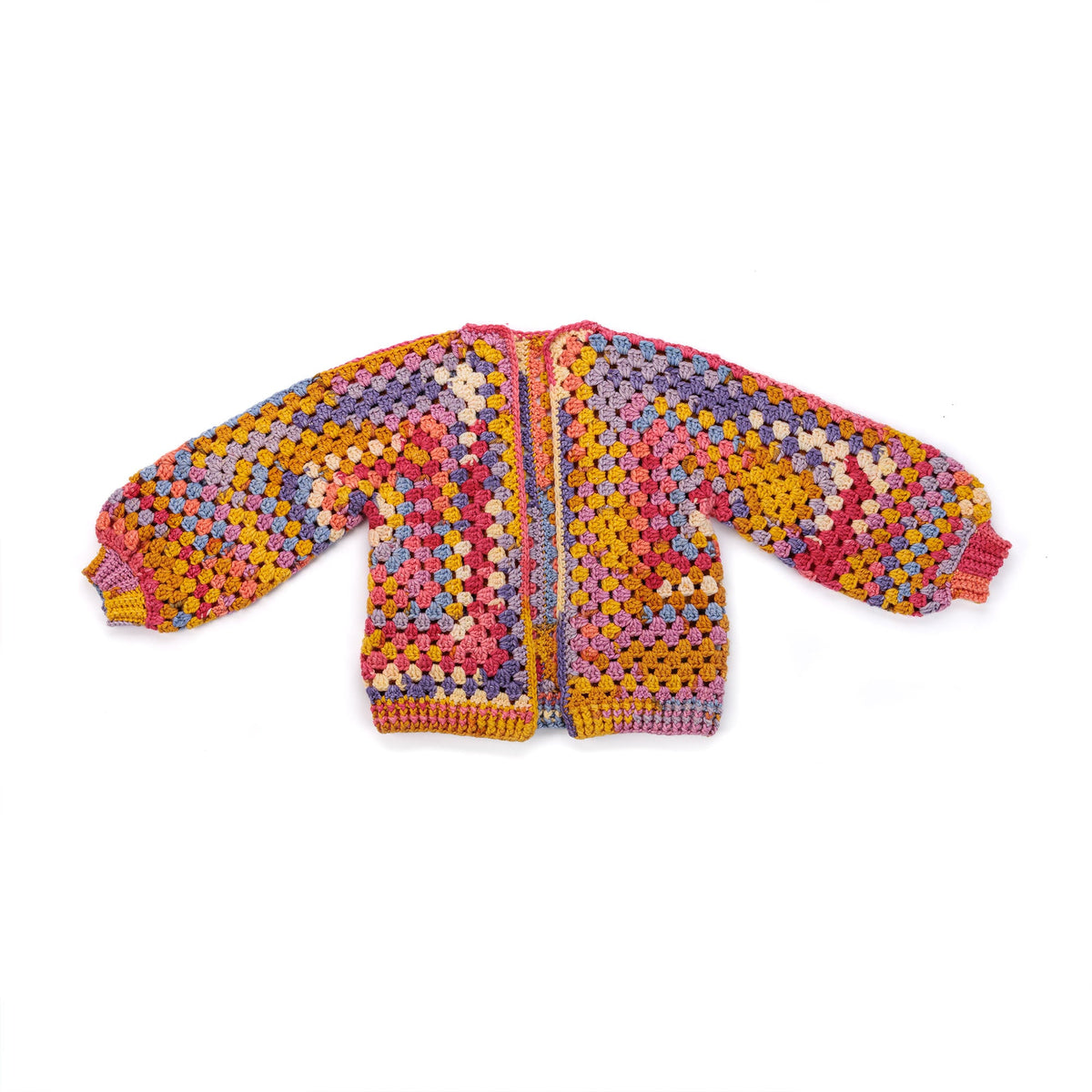 Caron Crochet Hexi-Cardigan Pattern | seamed, rounds, rows