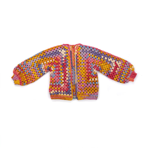 Caron Crochet Hexi-Cardigan Pattern | seamed, rounds, rows