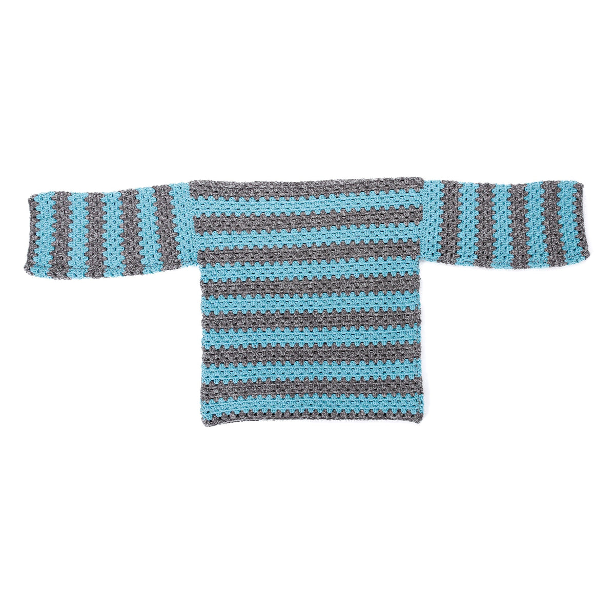 Caron Statement Stripes Crochet Pullover Pattern | granny stitch, shades