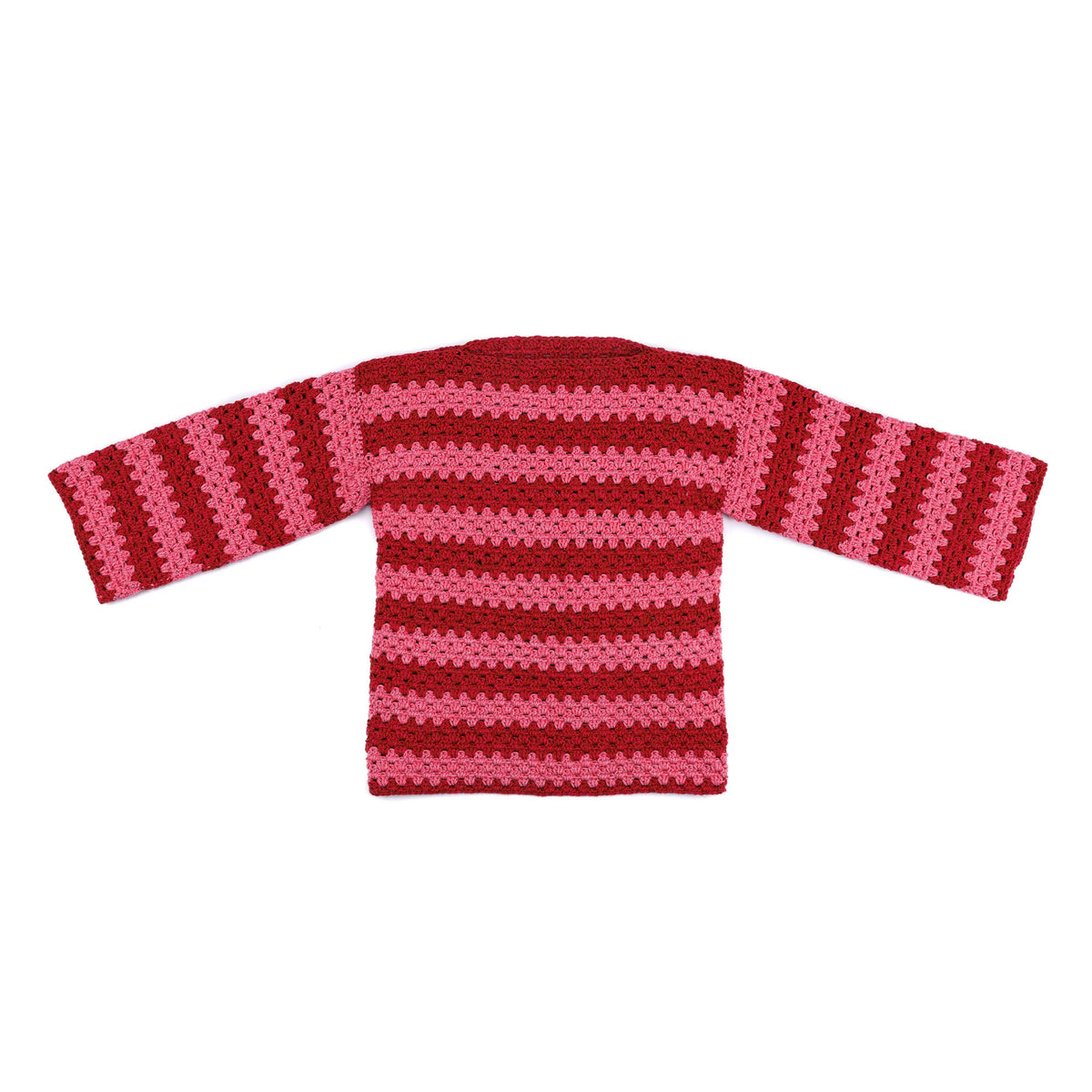 Caron Statement Stripes Crochet Pullover Pattern | granny stitch, shades