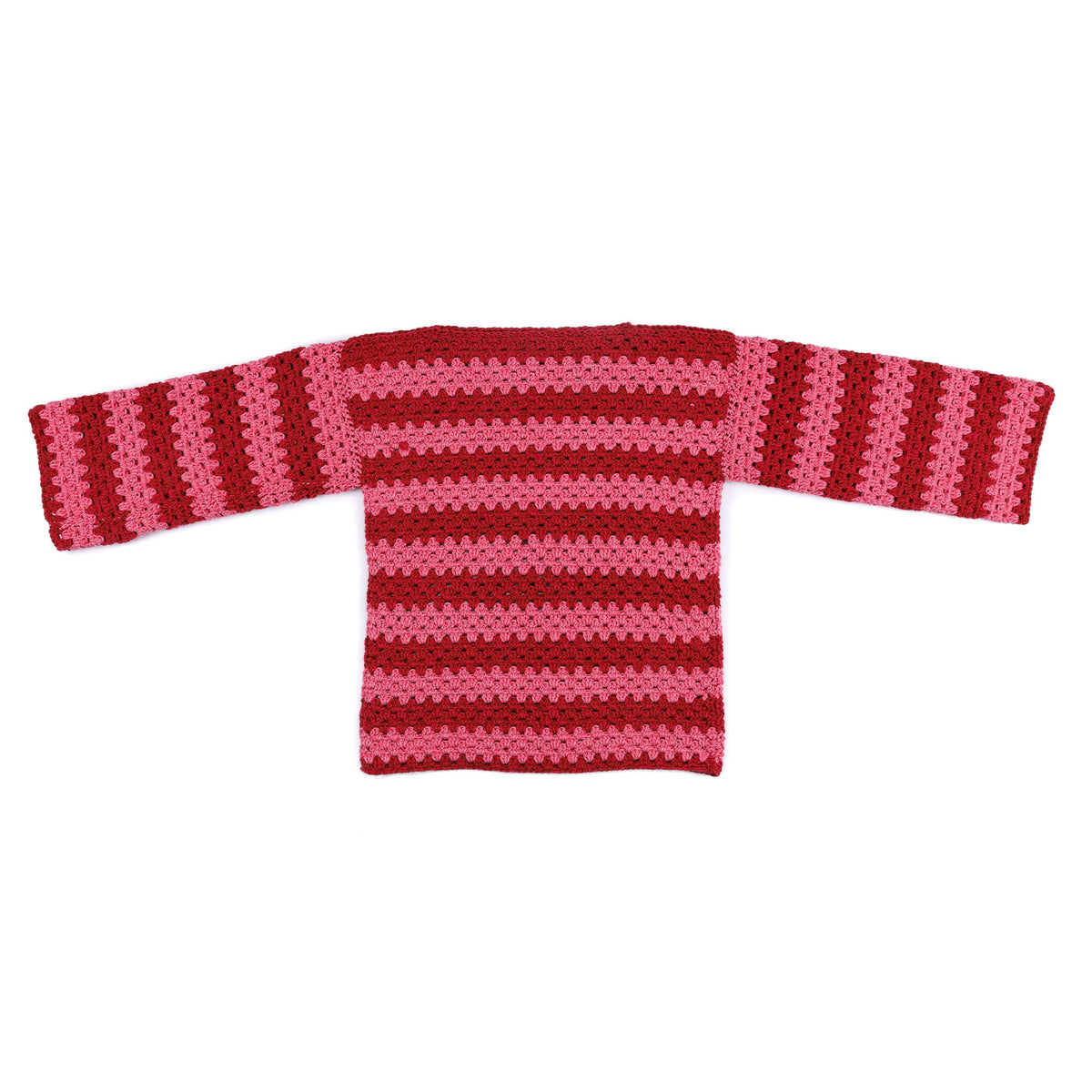 Caron Statement Stripes Crochet Pullover Pattern | granny stitch, shades
