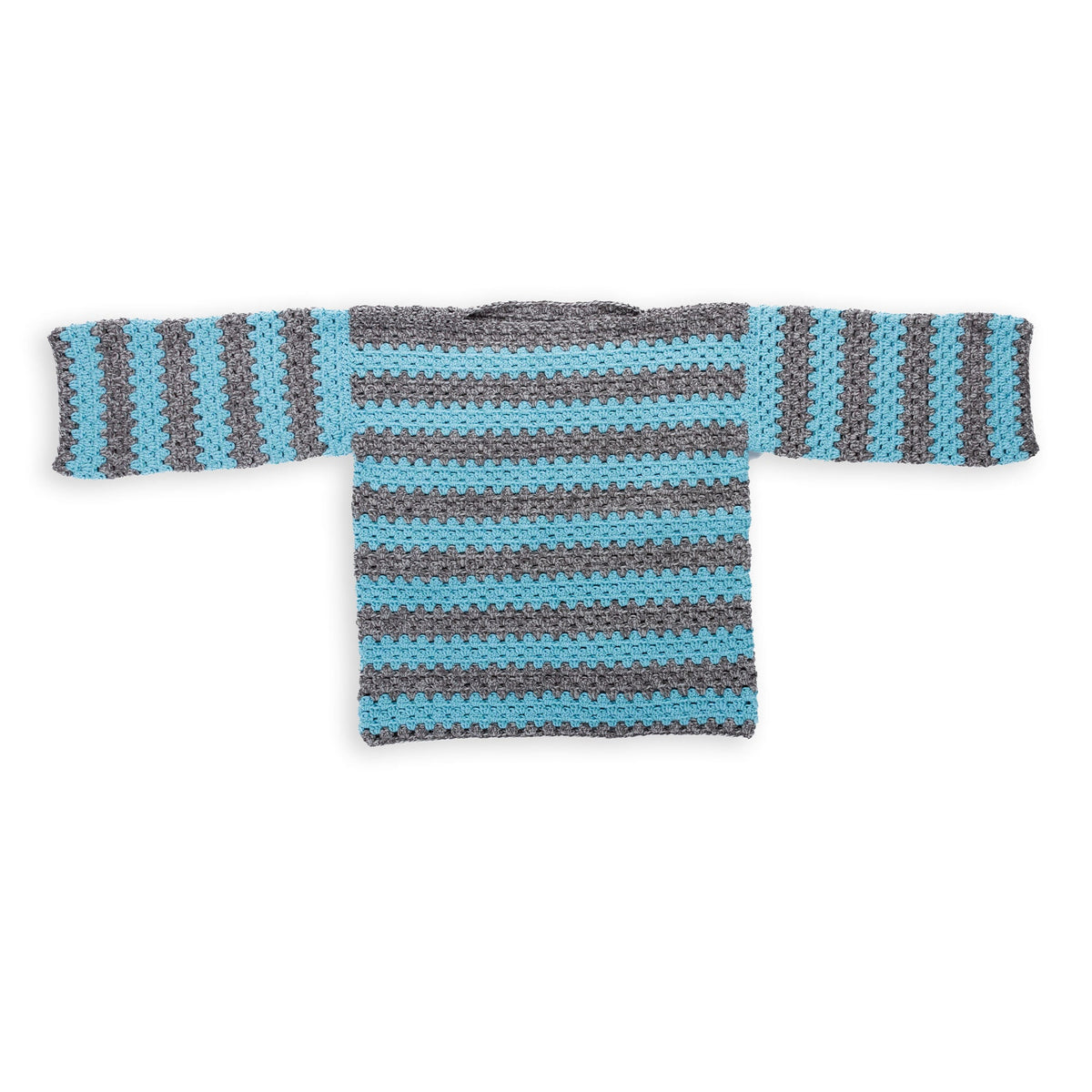 Caron Statement Stripes Crochet Pullover Pattern | granny stitch, shades