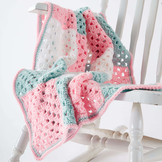 Caron Springtime Squares Crochet Blanket Pattern | One Pound, colors