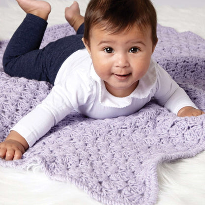 Caron Textured Crochet Baby Blanket Pattern | holiday, gift, colors