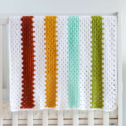 Caron Cheery Crochet Granny Stripes Baby Blanket Pattern | colors, Easy