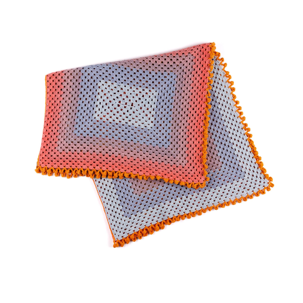 Caron Crochet Quadrant Granny Blanket Pattern | texture, colorful