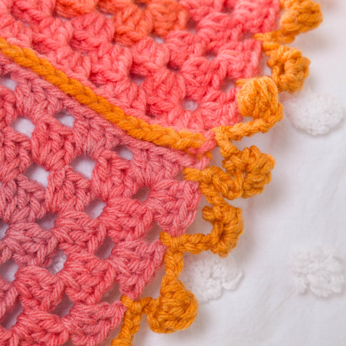 Caron Crochet Quadrant Granny Blanket Pattern | texture, colorful