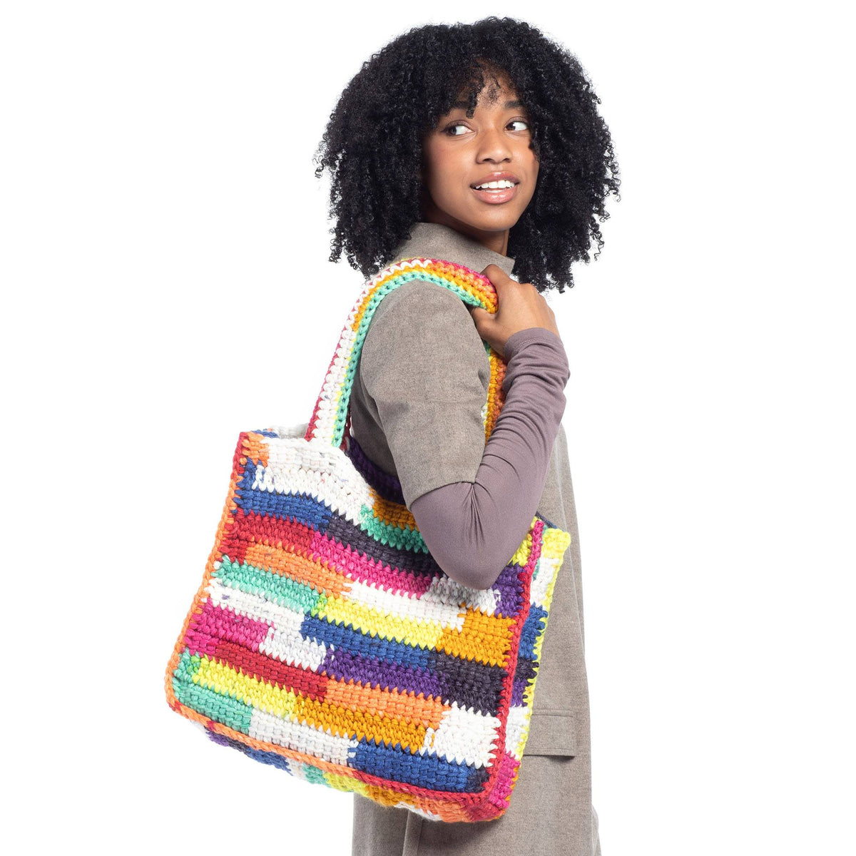 Caron Crochet Big Scrappy Tote Pattern | Bags/Purses, Adult, Easy