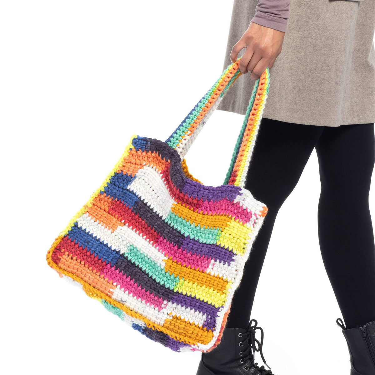 Caron Crochet Big Scrappy Tote Pattern | Bags/Purses, Adult, Easy
