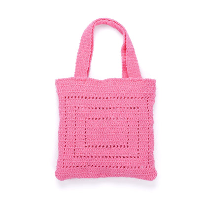 Caron Colorama Lacy Filet Crochet Tote Pattern | chain spaces, gift, beach