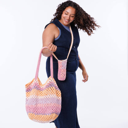 Caron Crochet Summer Bag Set Pattern | granny stitch, matching, Bags/Purses