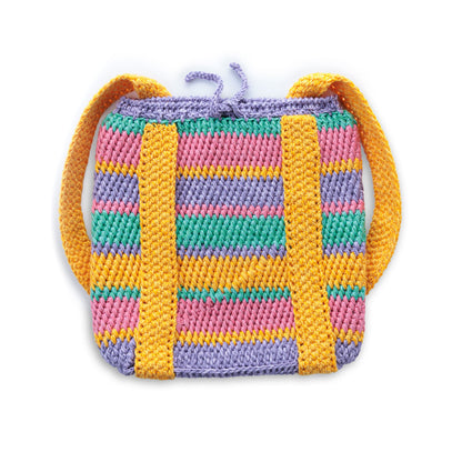 Caron Montage Crochet Backpack Pattern | rounds, stripes, daily essentials