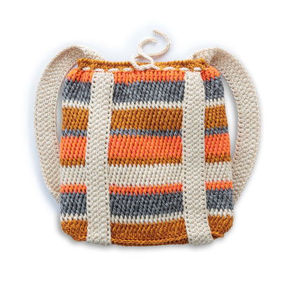 Caron Montage Crochet Backpack Pattern | rounds, stripes, daily essentials