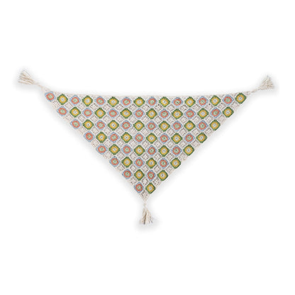 Caron Summer Mode Crochet Triangle Shawl with Tassels Pattern | All, Easy