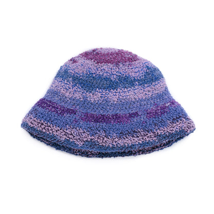 Caron Crochet Cozy Winter Bucket Hat Pattern | back loops, texture, colors