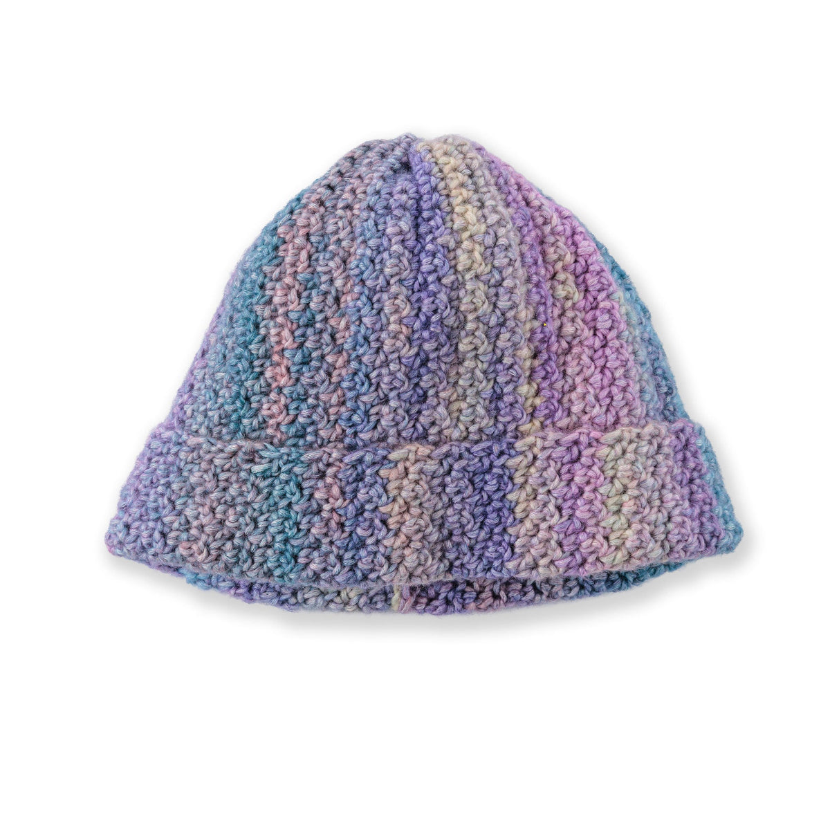 Caron Crochet Cozy Hat Pattern | Blossom Cupcakes, self-striping, Hats