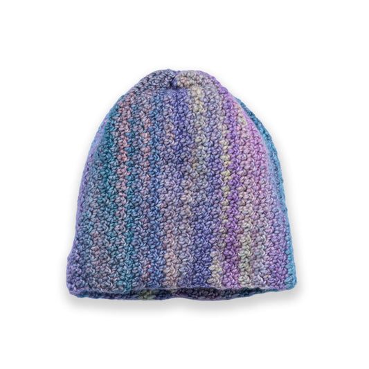 Caron Crochet Cozy Hat Pattern | Blossom Cupcakes, self-striping, Hats