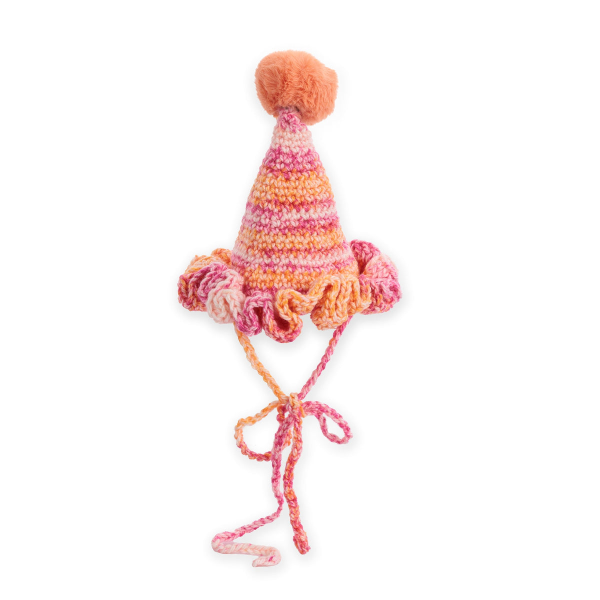 Caron Crochet Party Time Hat Pattern | decreases, continuous spiral, shades