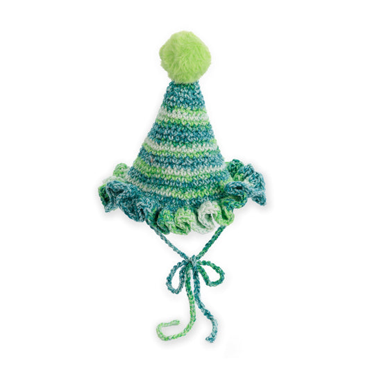Caron Crochet Party Time Hat Pattern | decreases, continuous spiral, shades