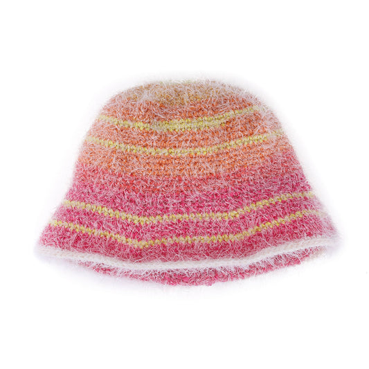 Caron Crochet Cold Weather Bucket Hat Pattern | increases, top down, rounds