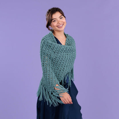 Caron Crochet Broomstick Lace Shawl Pattern | Colorama Lacy, gift, texture