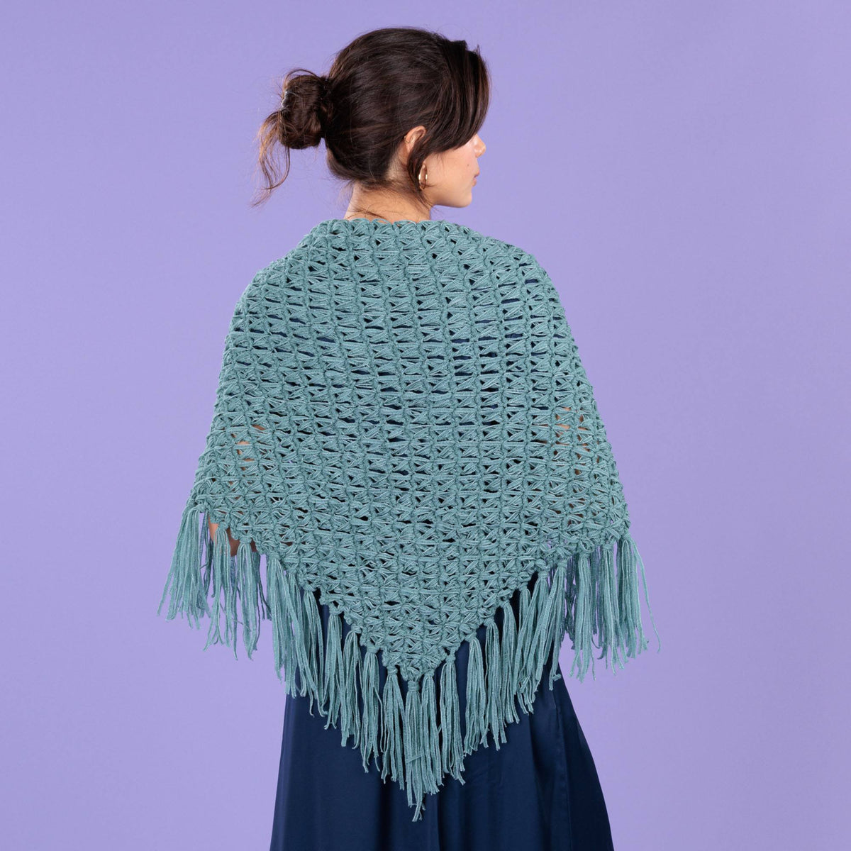 Caron Crochet Broomstick Lace Shawl Pattern | Colorama Lacy, gift, texture