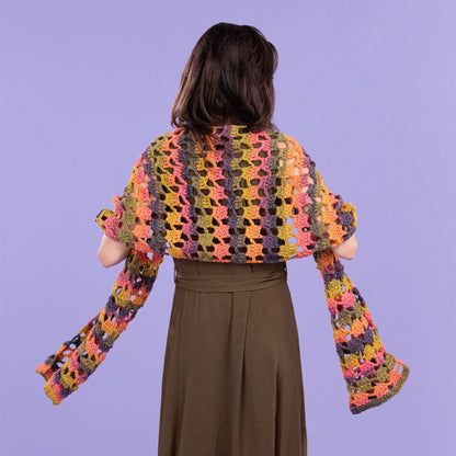 Caron Checkerboard Filet Crochet Shawl Pattern | chain stitch, gift
