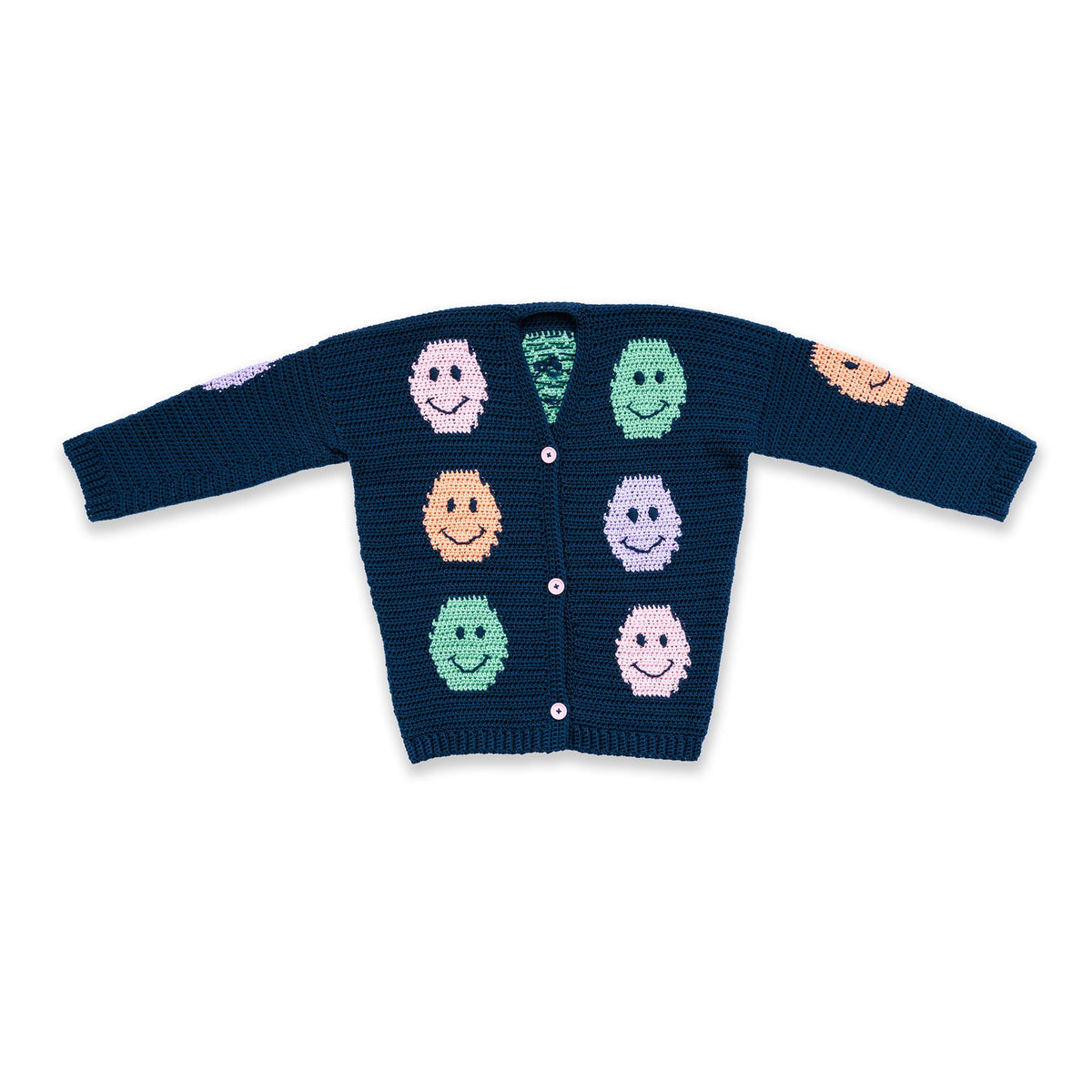 Caron Crochet Big Smiles Big Cardigan Pattern | Simply Soft, embroidery